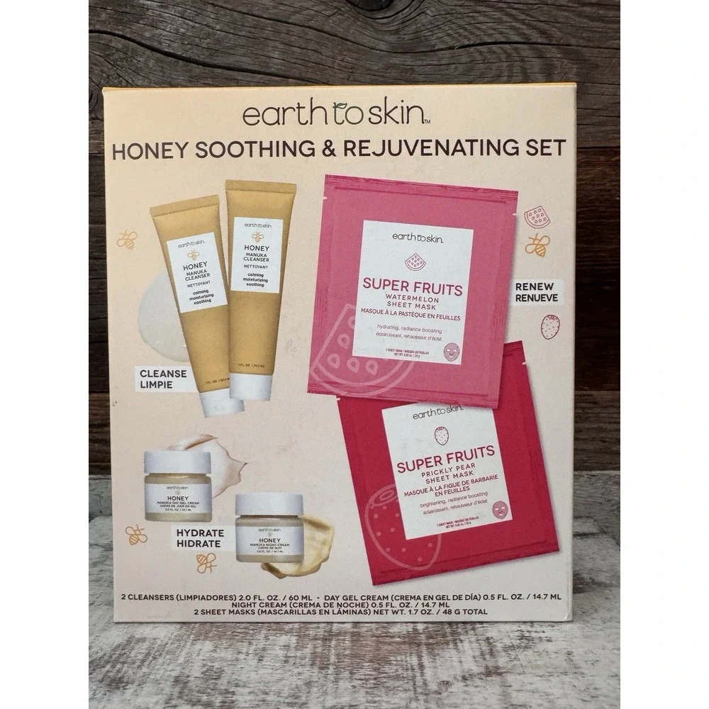 Earth to Skin Honey Soothing & Rejuvenating Set – New | Gift
